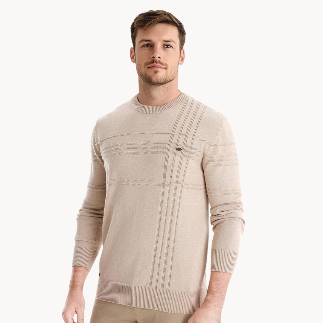 Henk | Elegante herenpullover met ruitdesign