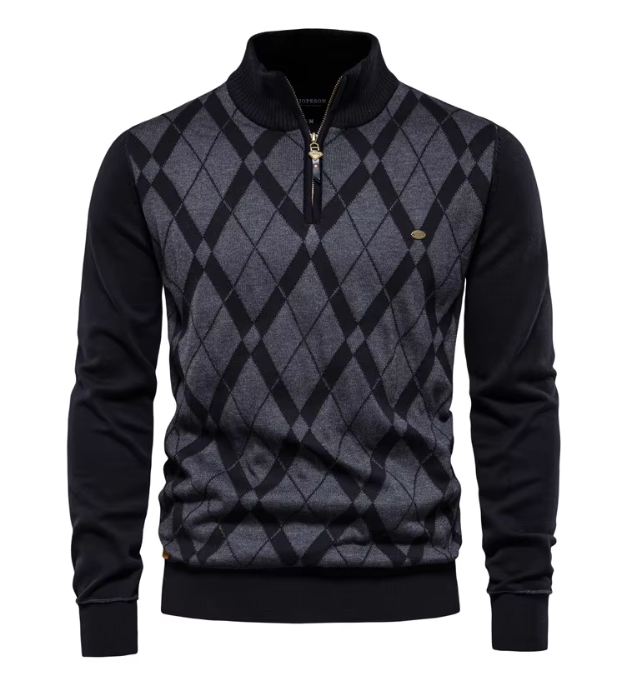 Joey | Heren Pullover met Halve Rits