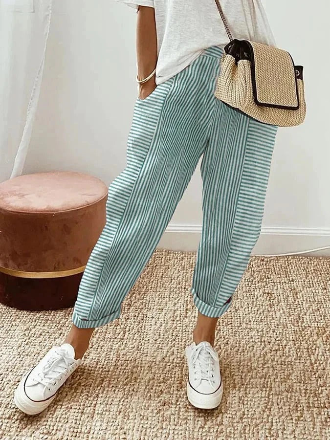 Lara™ | Gestreepte Pantalonbroek