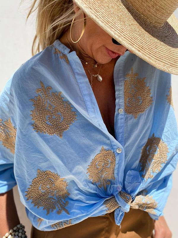 Renata - Comfortabele Bedrukte blouse