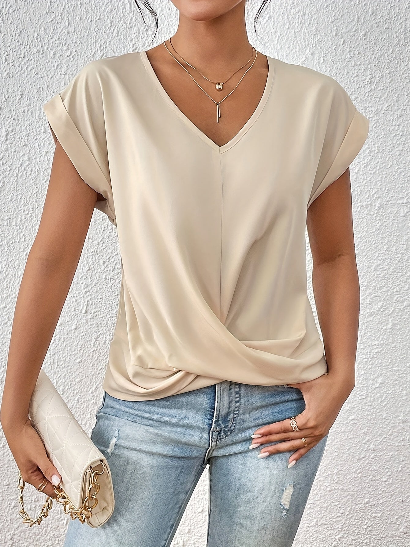 Ella™ | Casual T-Shirt met Zachte V-Hals