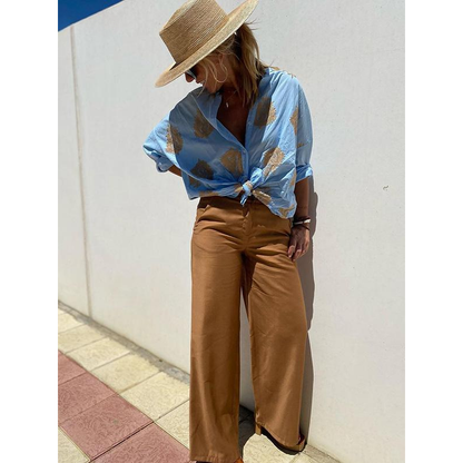 Renata - Comfortabele Bedrukte blouse