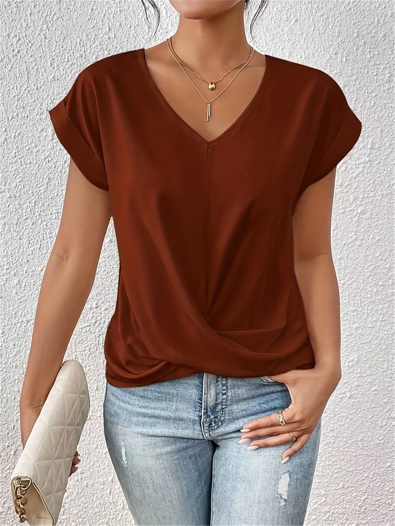 Ella™ | Casual T-Shirt met Zachte V-Hals