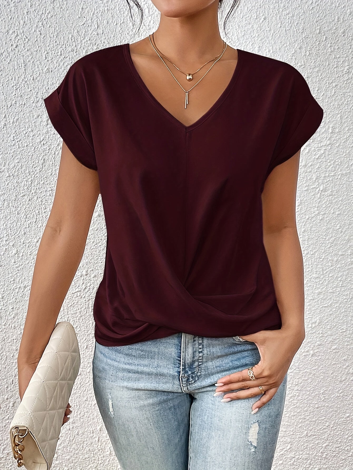 Ella™ | Casual T-Shirt met Zachte V-Hals