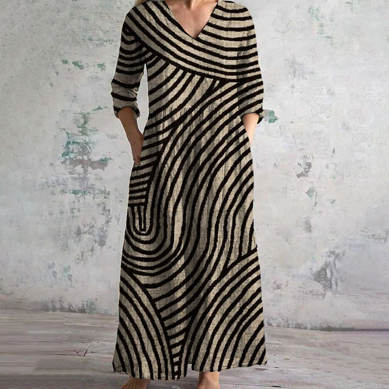 Elise - Elegante en praktische gestreepte jurk