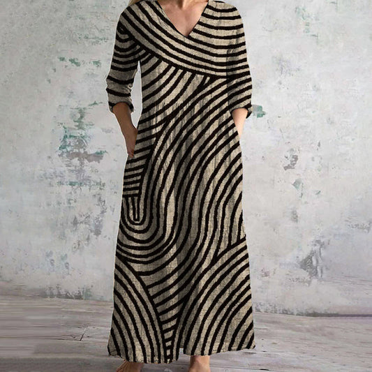 Elise - Elegante en praktische gestreepte jurk