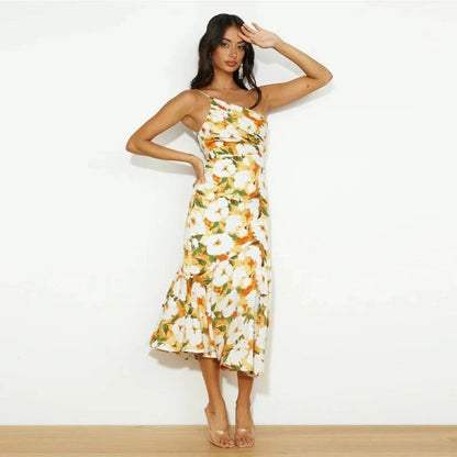 Sienna - Asymmetrische Maxijurk met Bloemenpatroon voor Dames