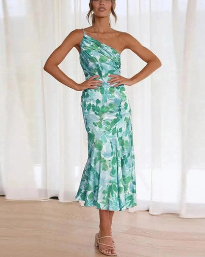 Sienna - Asymmetrische Maxijurk met Bloemenpatroon voor Dames