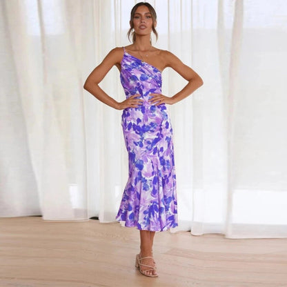 Sienna - Asymmetrische Maxijurk met Bloemenpatroon voor Dames
