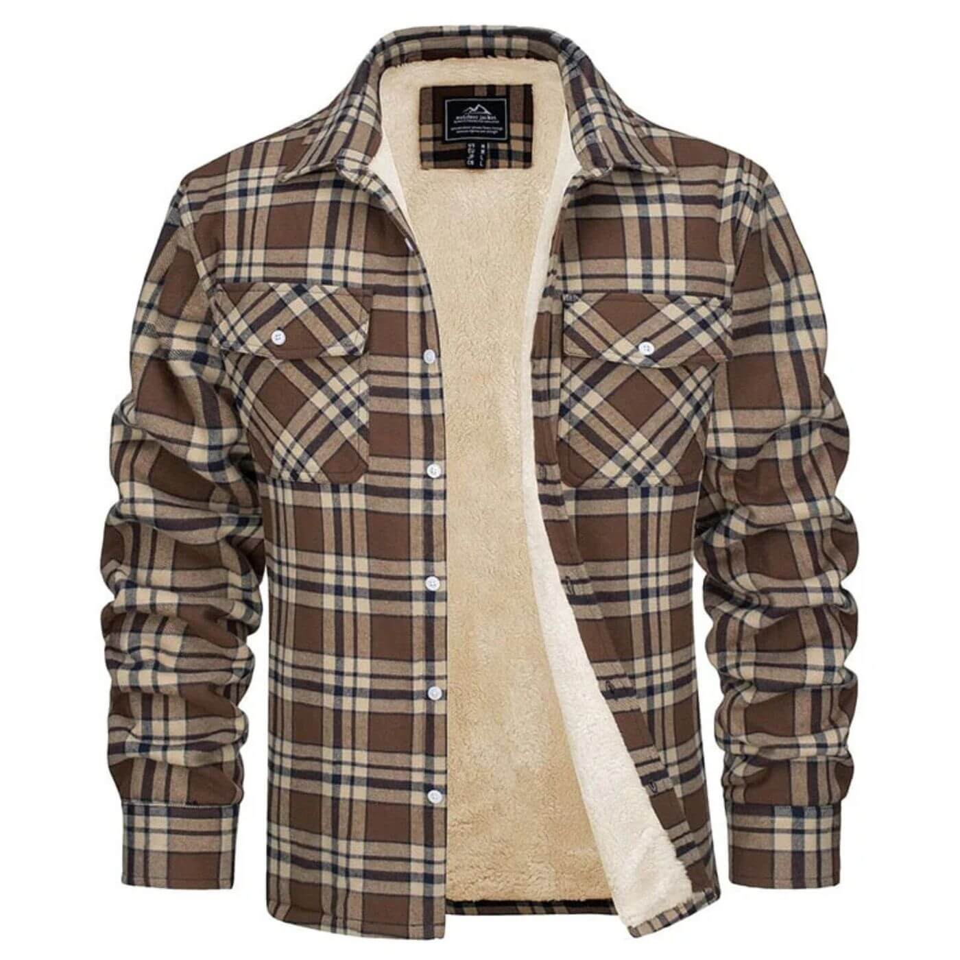 Elias™ - Winterwarme Geruite Jas met Voering