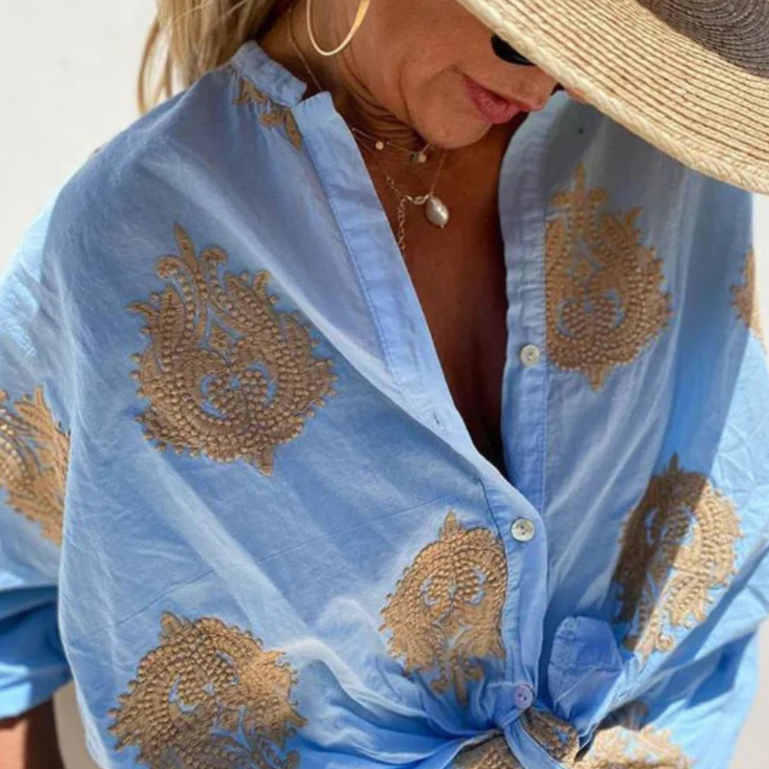 Renata - Comfortabele Bedrukte blouse