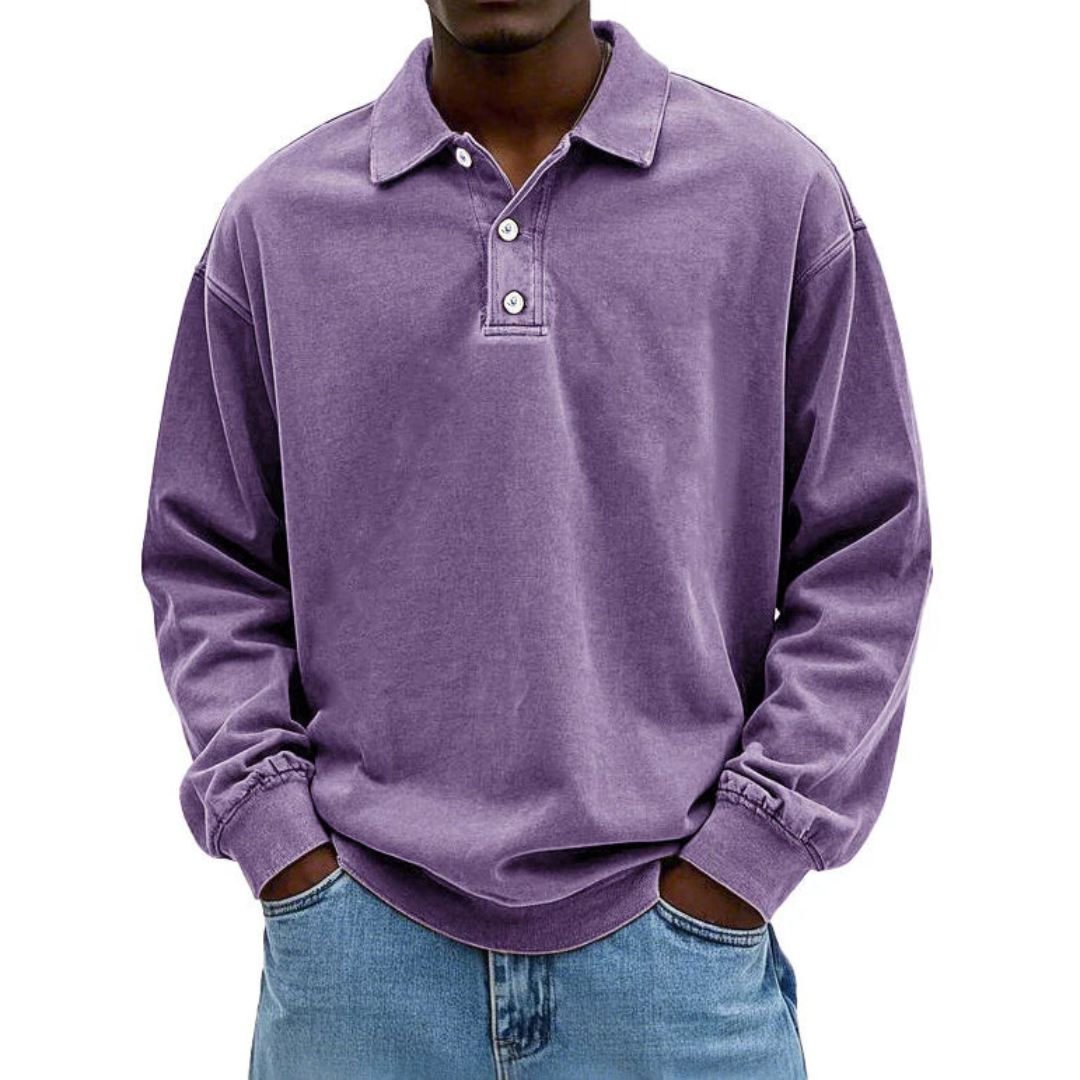 Lino | Heren Poloshirt met Lange Mouwen