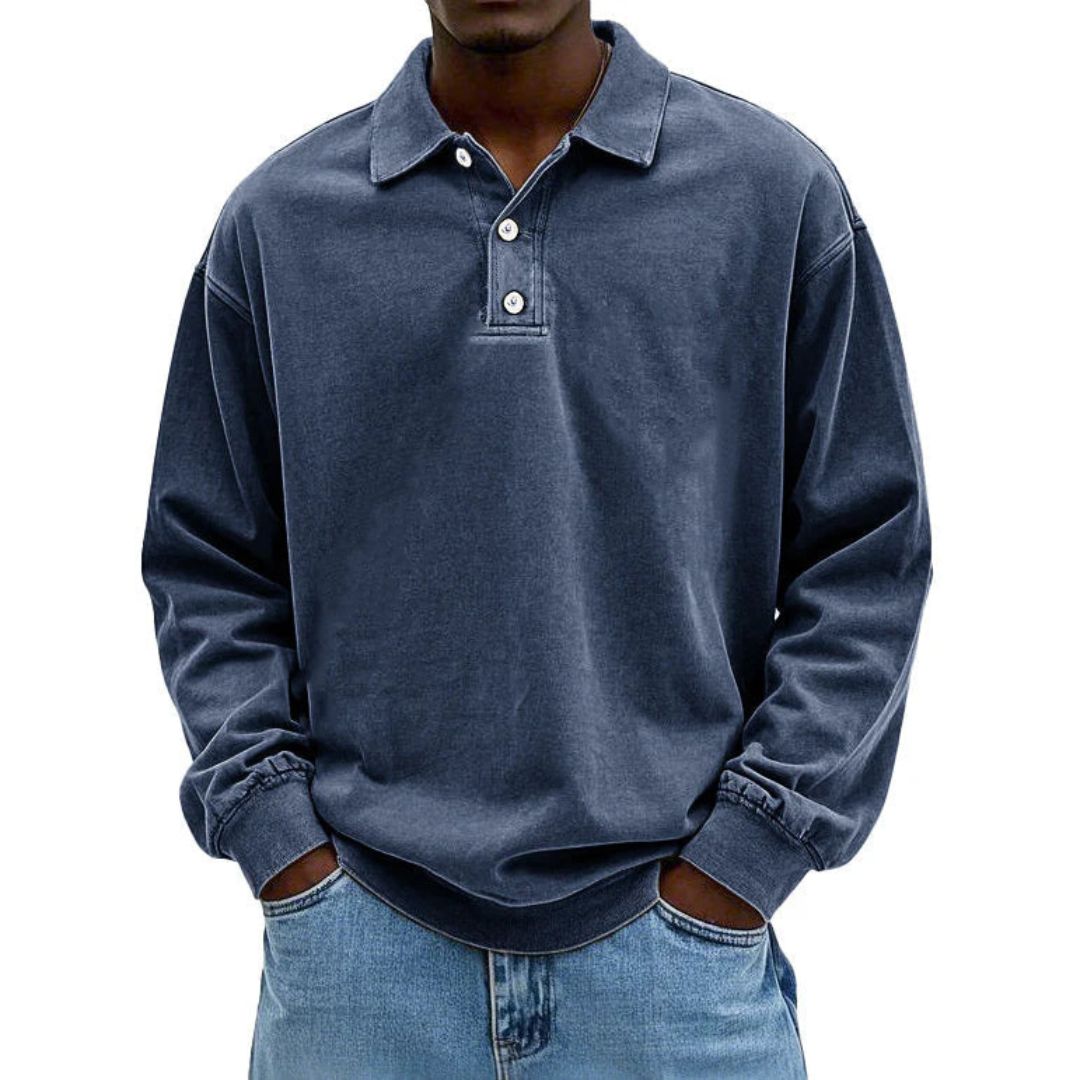 Lino | Heren Poloshirt met Lange Mouwen