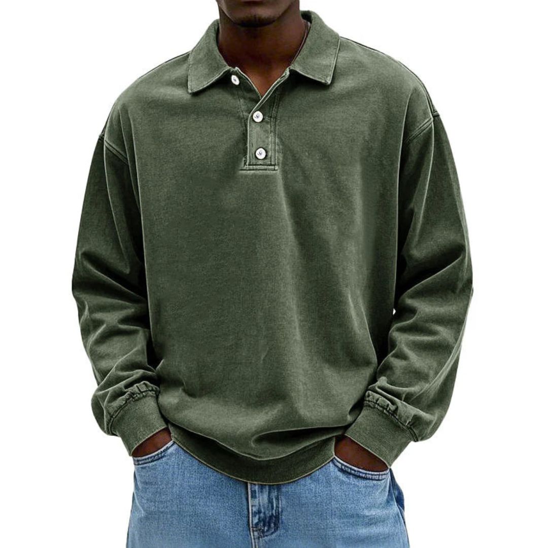 Lino | Heren Poloshirt met Lange Mouwen