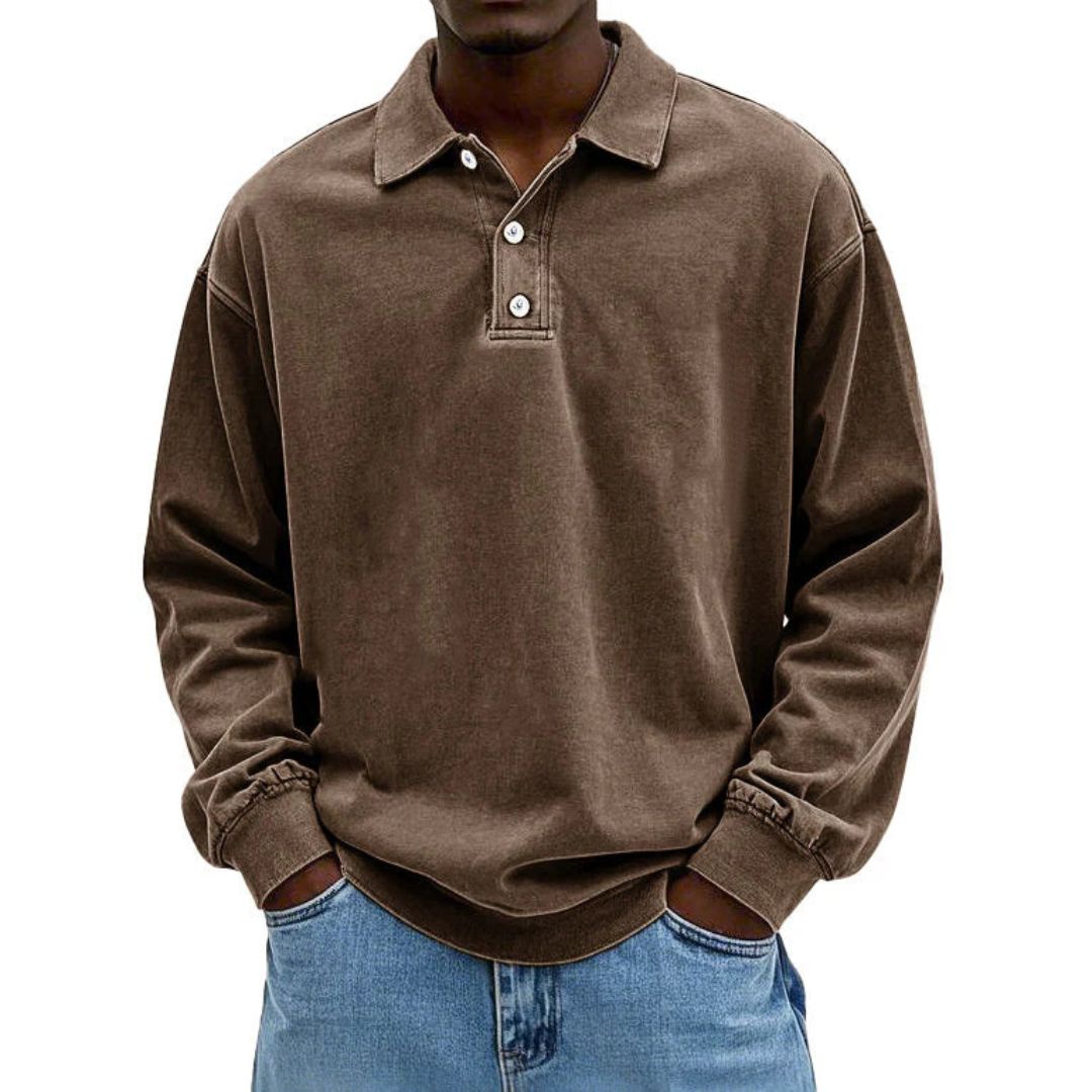 Lino | Heren Poloshirt met Lange Mouwen