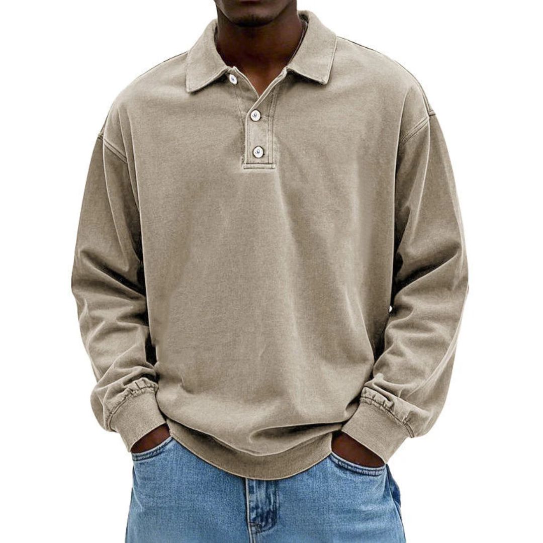 Lino | Heren Poloshirt met Lange Mouwen