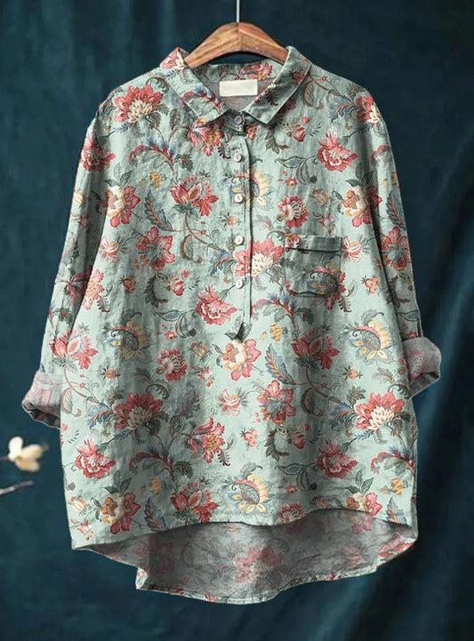 Eveline™ | Klassieke Blouse met Bloemenpatroon