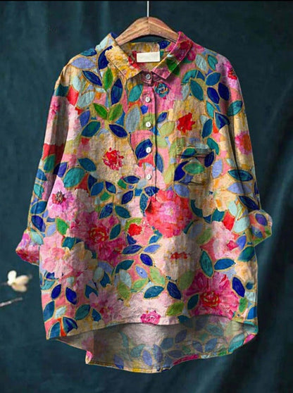 Eveline™ | Klassieke Blouse met Bloemenpatroon