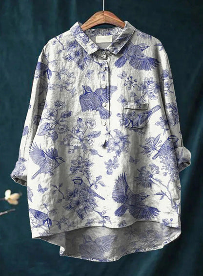 Eveline™ | Klassieke Blouse met Bloemenpatroon