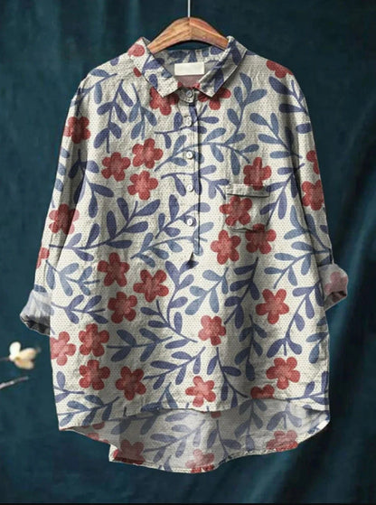 Eveline™ | Klassieke Blouse met Bloemenpatroon