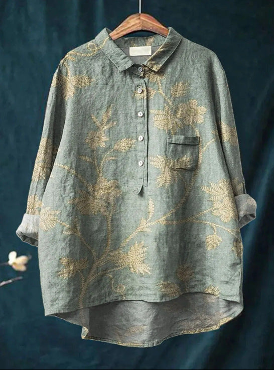 Eveline™ | Klassieke Blouse met Bloemenpatroon