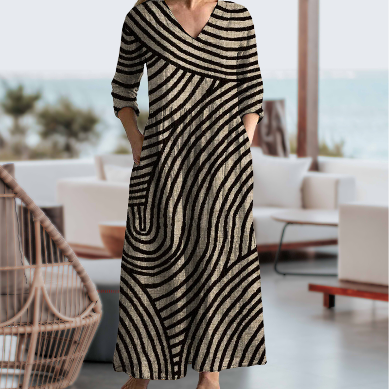 Elise - Elegante en praktische gestreepte jurk