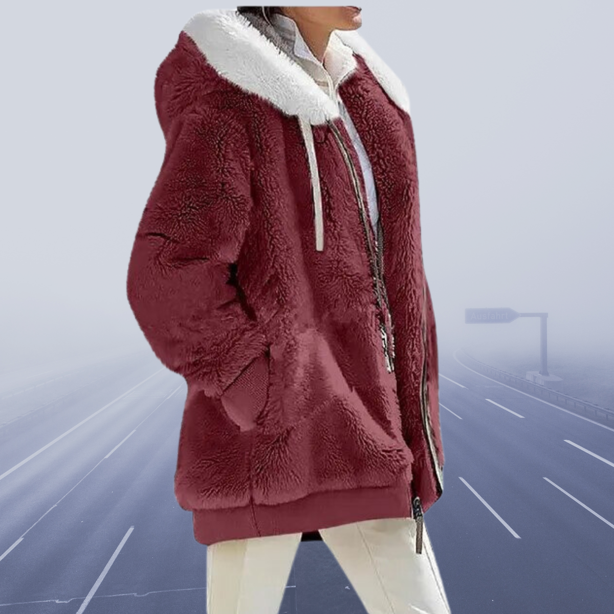 Lexi - Casual fleece jas met capuchon