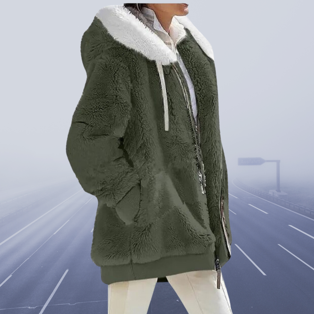 Lexi - Casual fleece jas met capuchon