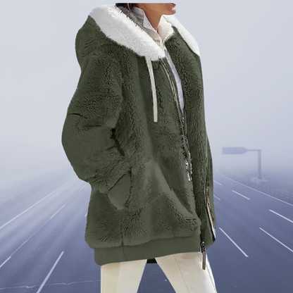 Lexi - Casual fleece jas met capuchon