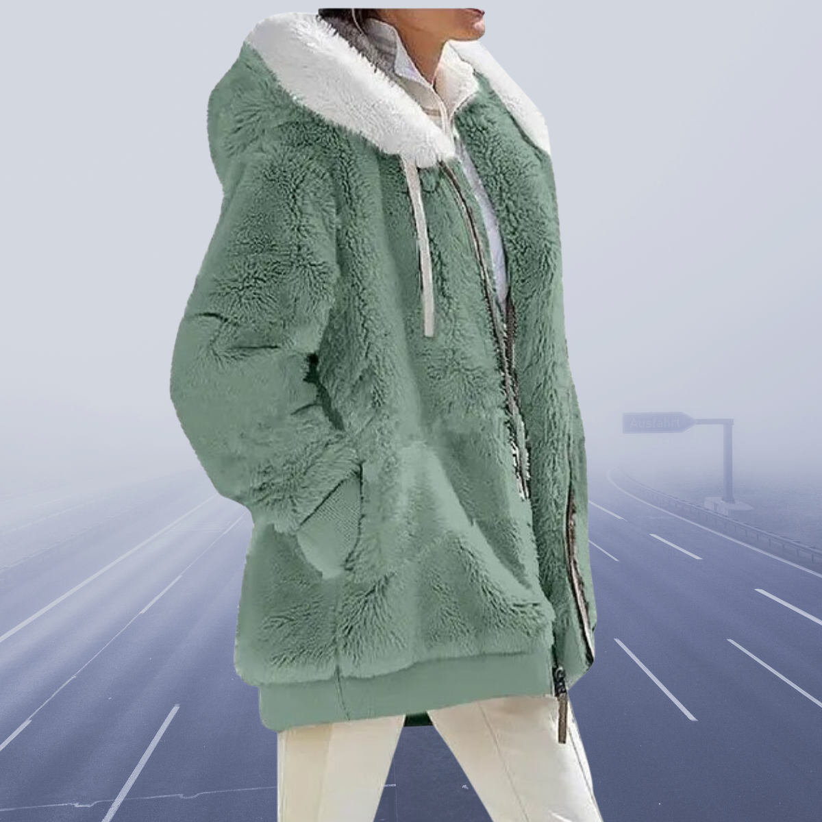 Lexi - Casual fleece jas met capuchon