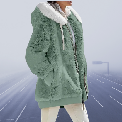 Lexi - Casual fleece jas met capuchon