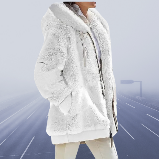 Lexi - Casual fleece jas met capuchon