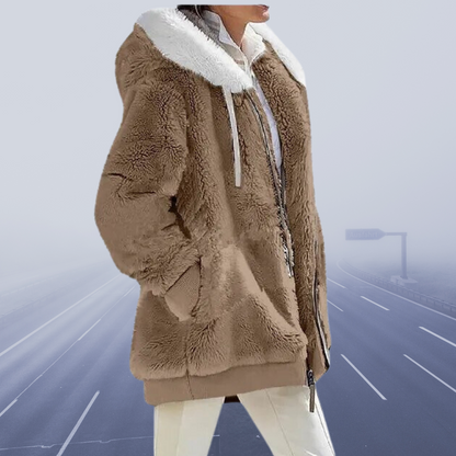Lexi - Casual fleece jas met capuchon
