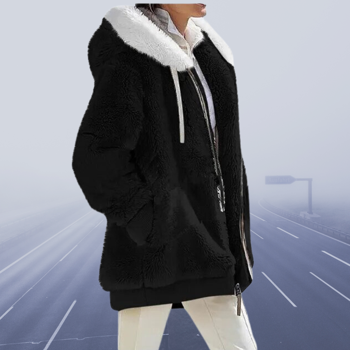 Lexi - Casual fleece jas met capuchon