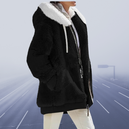 Lexi - Casual fleece jas met capuchon