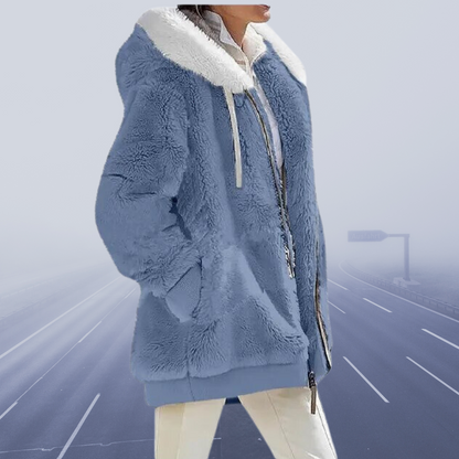 Lexi - Casual fleece jas met capuchon