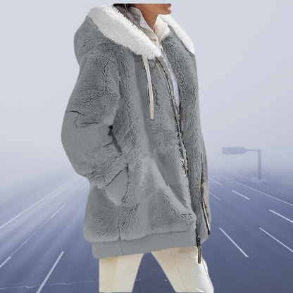 Lexi - Casual fleece jas met capuchon