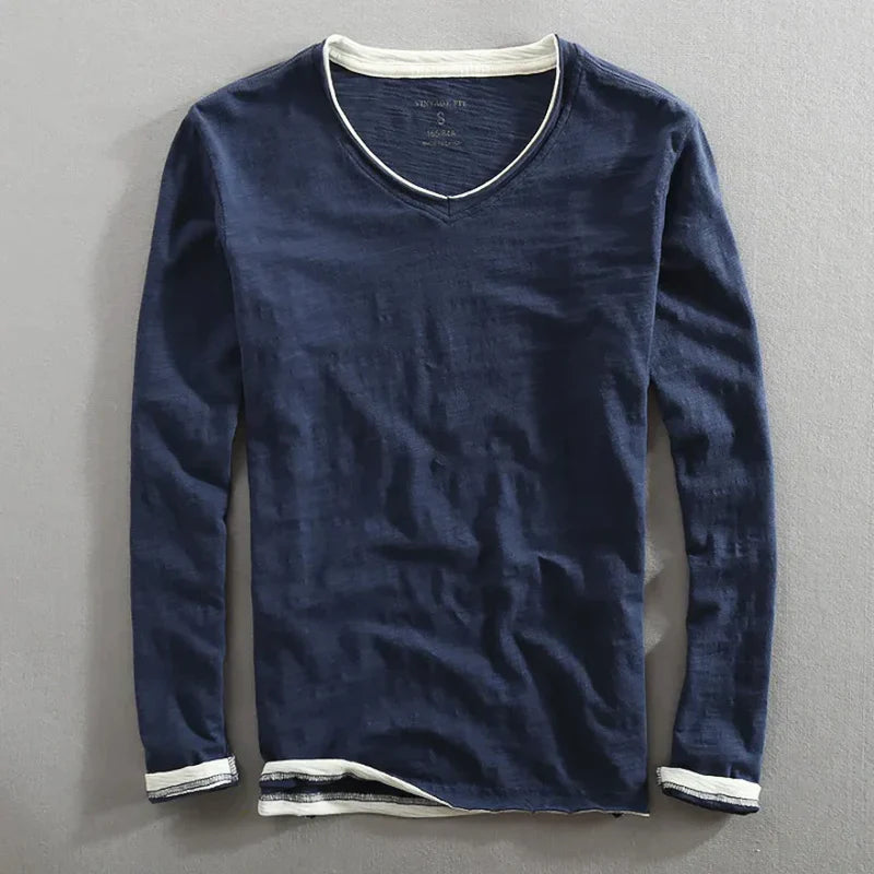 Jeroen™ | katoenen T-shirt met lange mouwen
