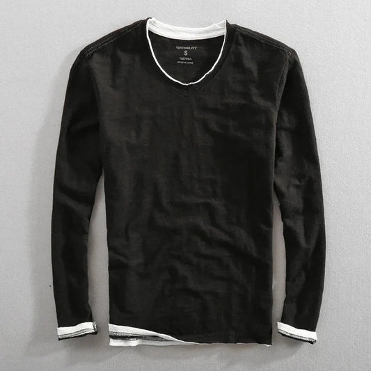 Jeroen™ | katoenen T-shirt met lange mouwen