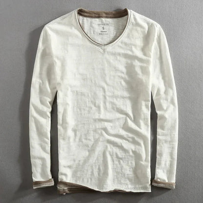 Jeroen™ | katoenen T-shirt met lange mouwen