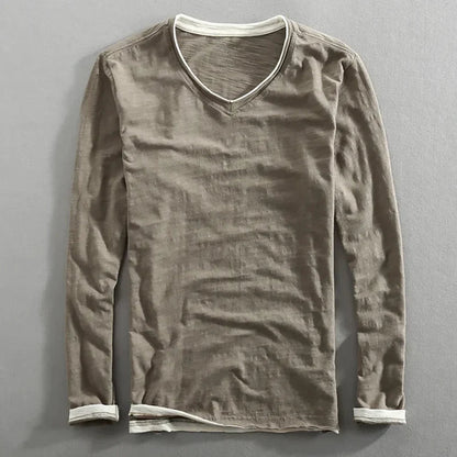 Jeroen™ | katoenen T-shirt met lange mouwen