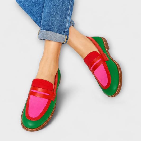 Ieke™ | Mocassins in Kleurblok met Casual Stijl
