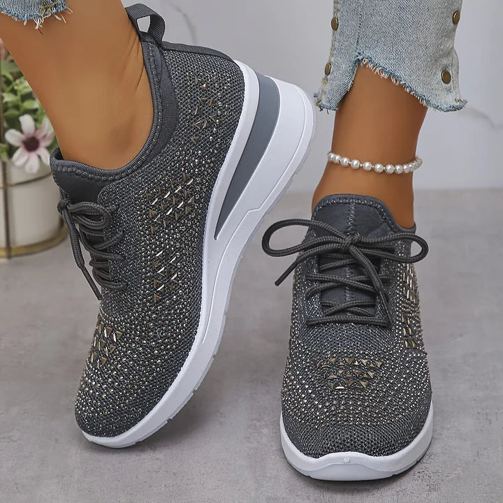 Vera – Orthopedische sneakers met sprankelende strass