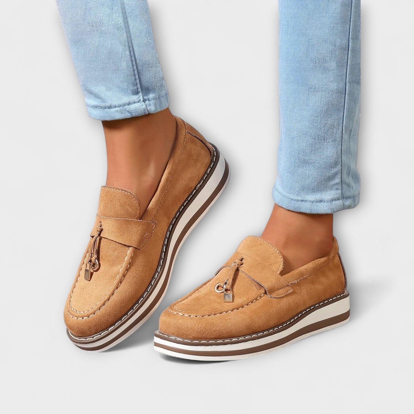 Marijke™ | Casual Mocassins met Ronde Neus