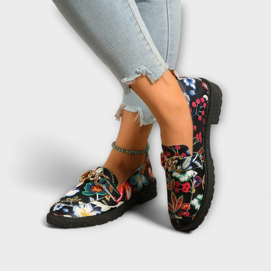 Tonny™ | Multicolor Instappers met Bloemenmotief