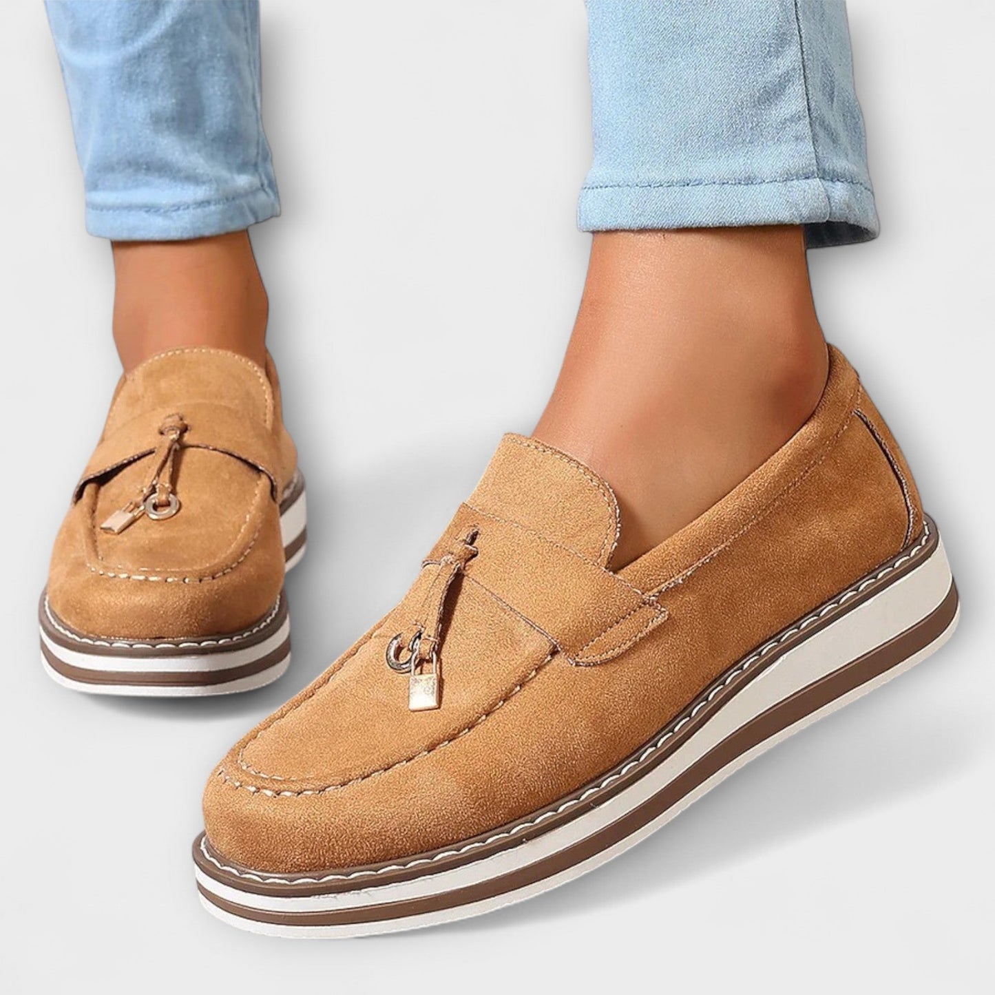 Marijke™ | Casual Mocassins met Ronde Neus
