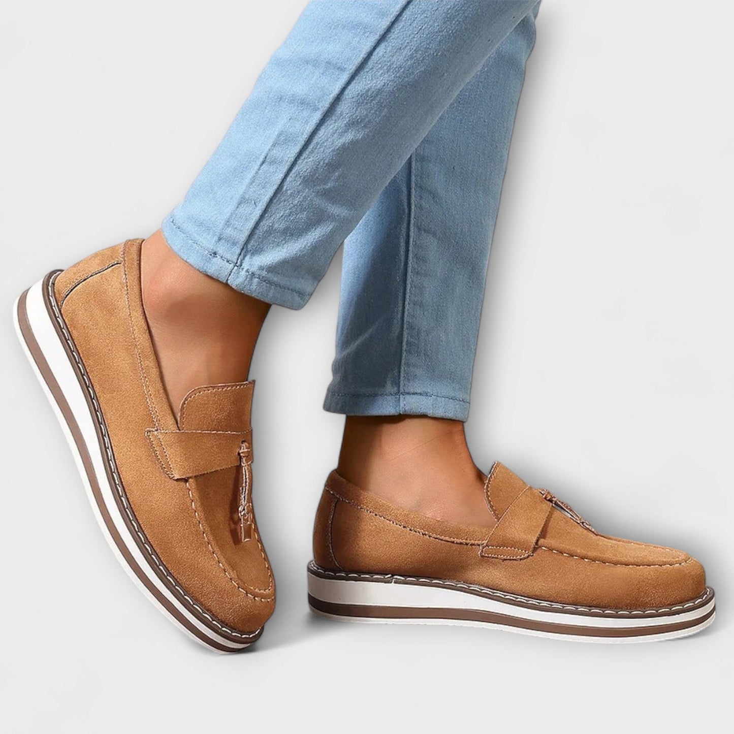 Marijke™ | Casual Mocassins met Ronde Neus