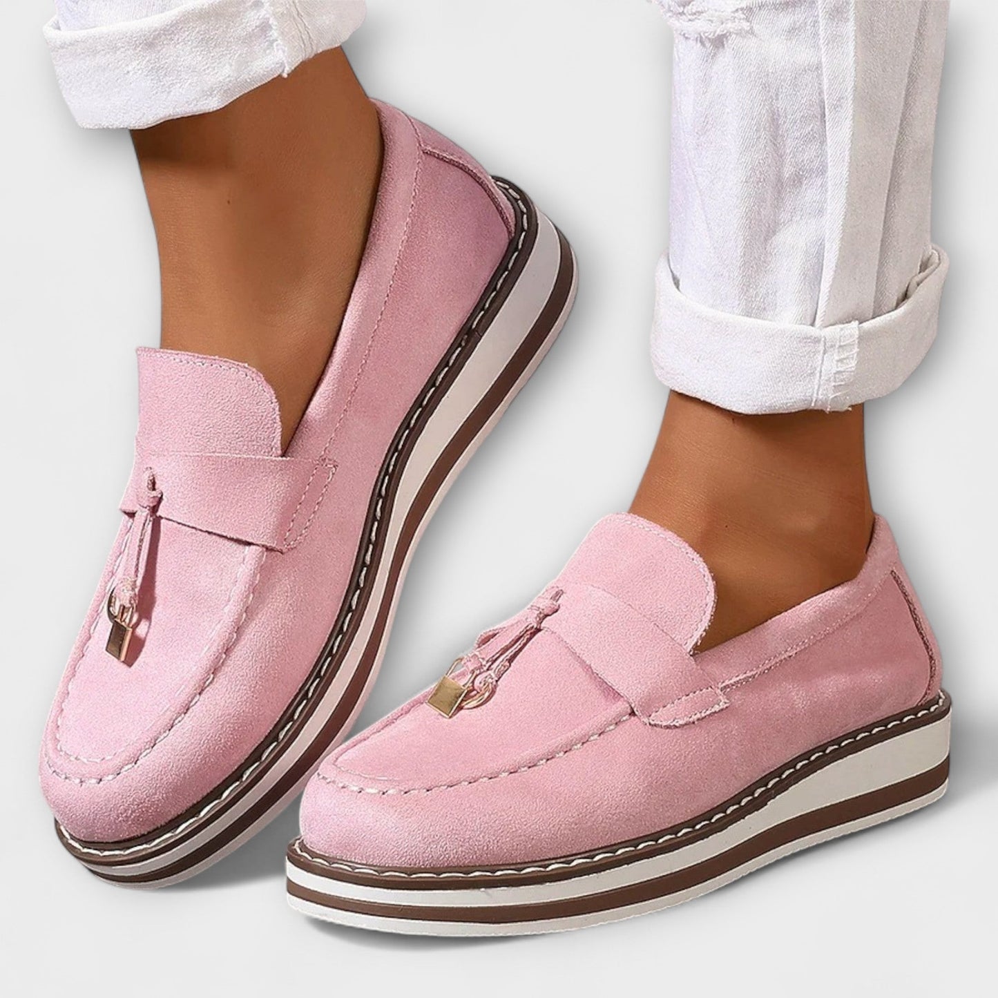 Marijke™ | Casual Mocassins met Ronde Neus