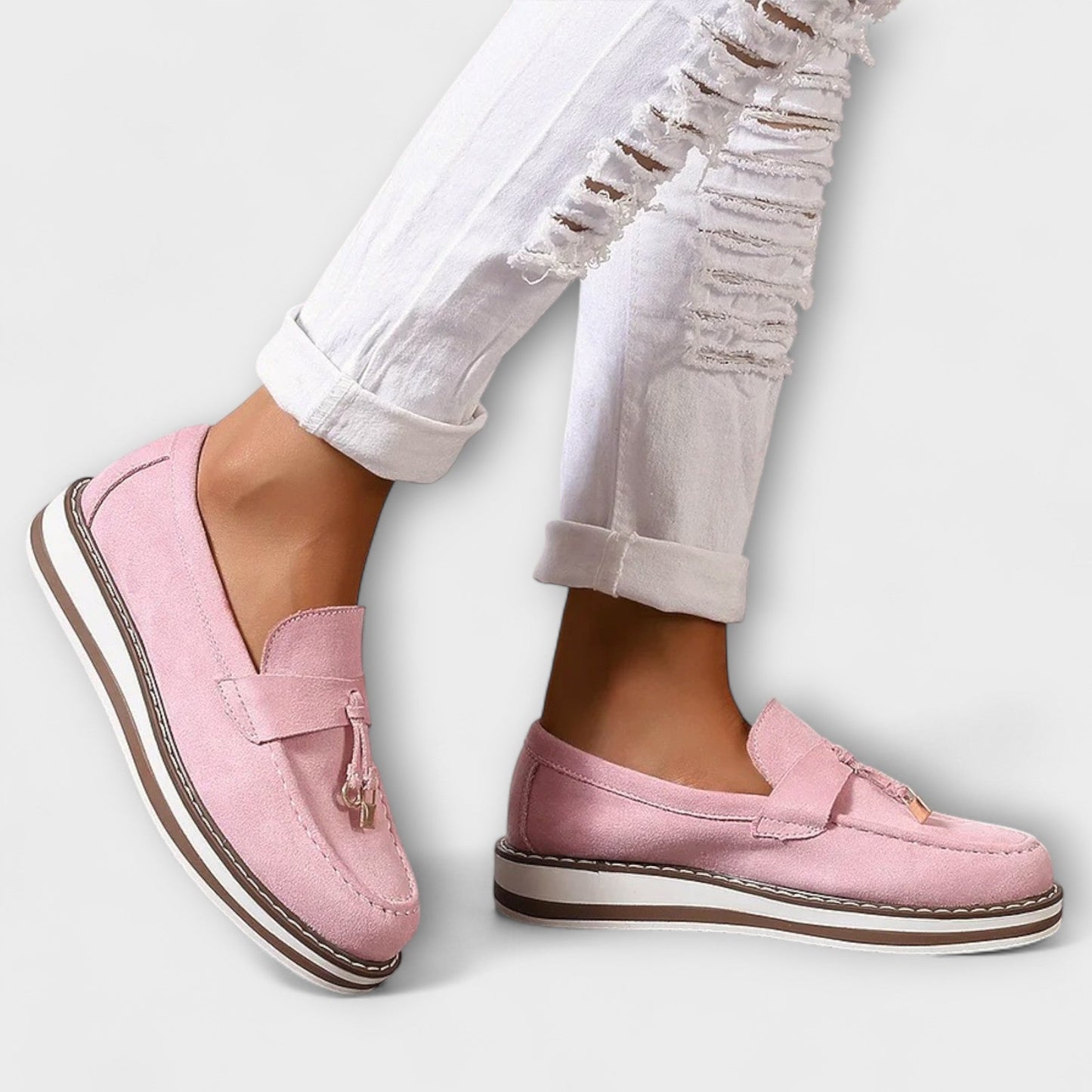 Marijke™ | Casual Mocassins met Ronde Neus