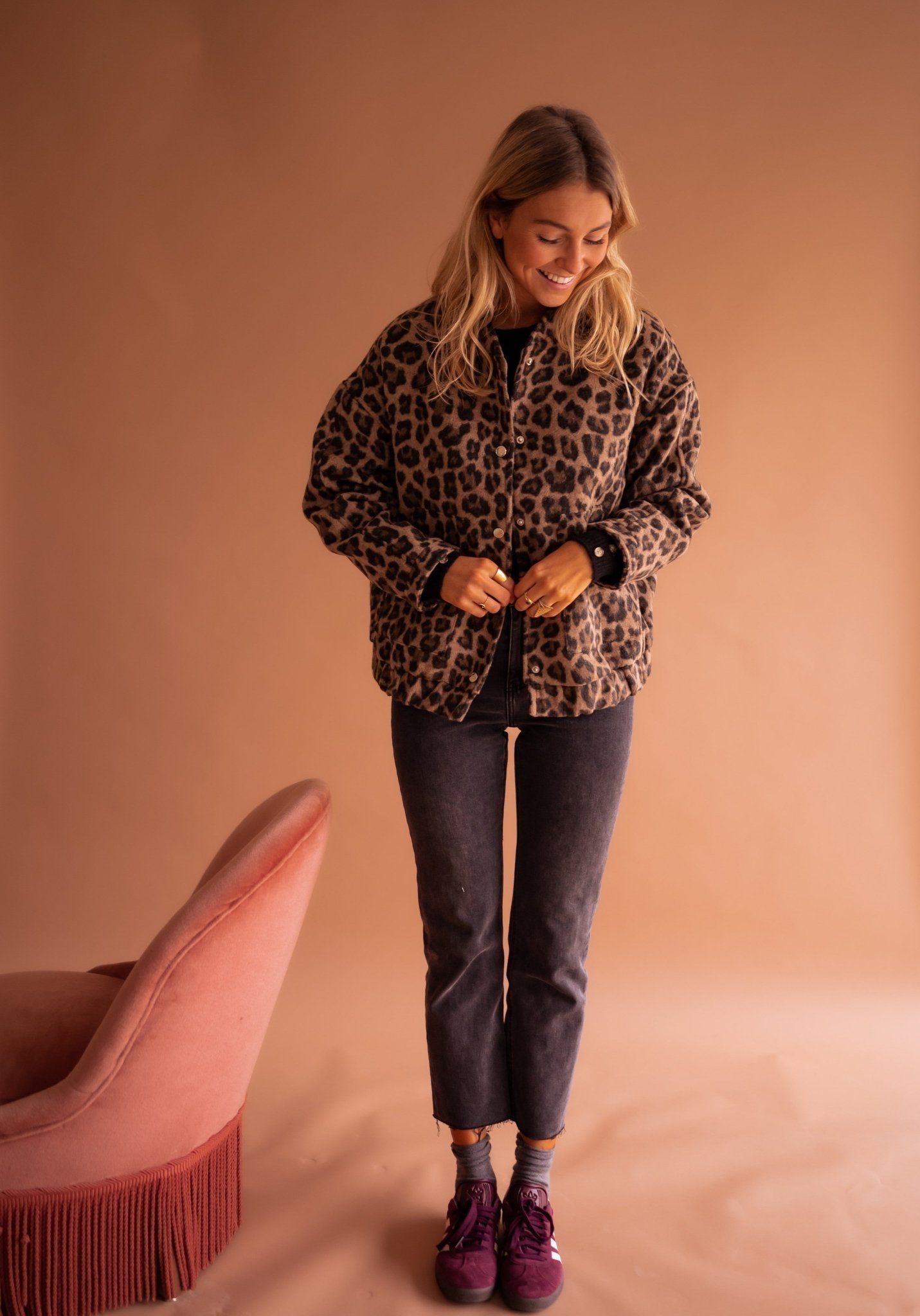 Shanna | Trendy jasje met luipaardprint